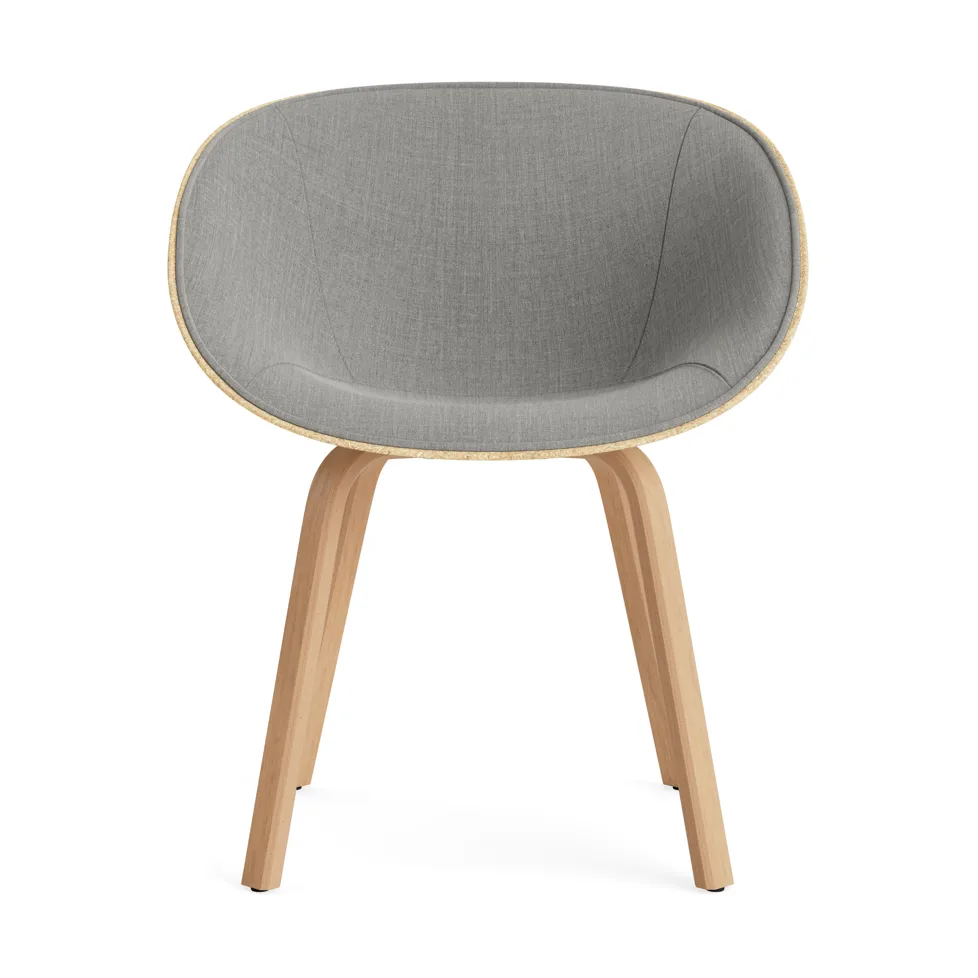 Mat Armchair armchair front upholstered, Remix 133-hemp-beech Normann Copenhagen