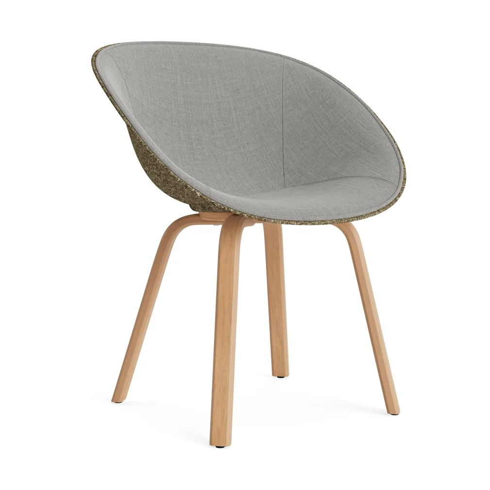 Mat Armchair armchair front upholstered, Remix 133-seaweed-beech Normann Copenhagen