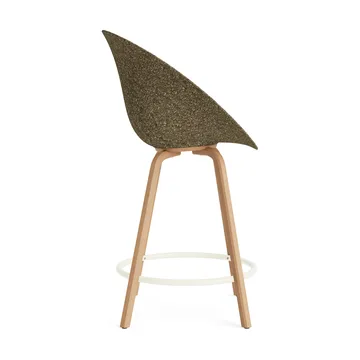Mat Bar Armchair armchair 65 cm - Seaweed-beech-cream steel - Normann Copenhagen