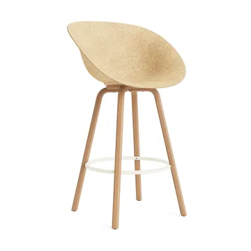 Mat Bar Armchair armchair 75 cm - Hemp-beech-cream steel - Normann Copenhagen