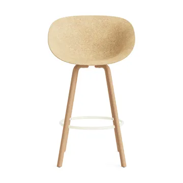 Mat Bar Armchair armchair 75 cm - Hemp-beech-cream steel - Normann Copenhagen