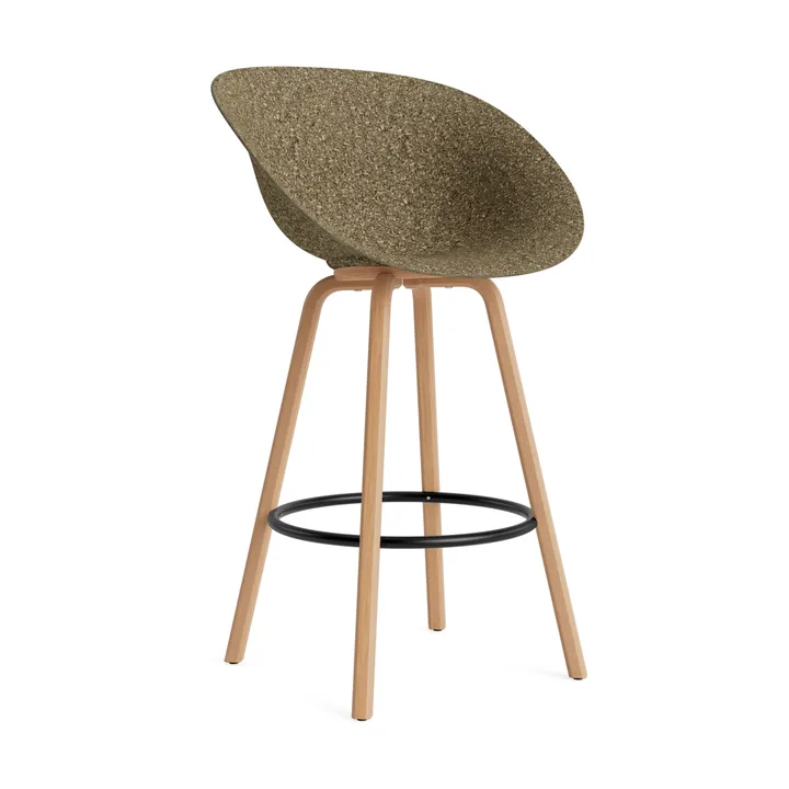 Mat Bar Armchair armchair 75 cm - Seaweed-beech-black steel - Normann Copenhagen