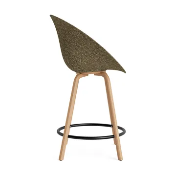 Mat Bar Armchair bar stool 65 cm - Seaweed-beech-black steel - Normann Copenhagen