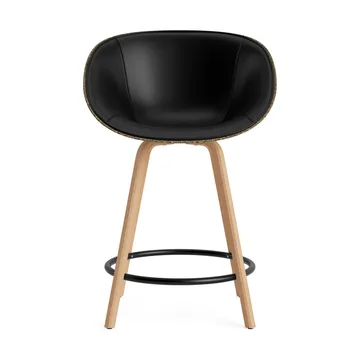 Mat Bar Armchair front-upholstered 65 cm - Ultra 41599-seaweed-beech-black steel - Normann Copenhagen