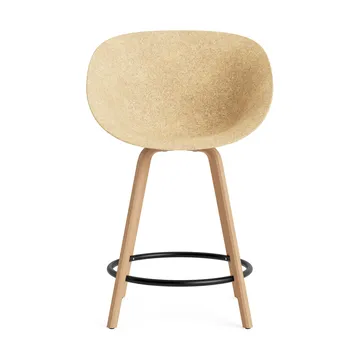 Mat bar chair 65 cm - Hemp-beech-black steel - Normann Copenhagen