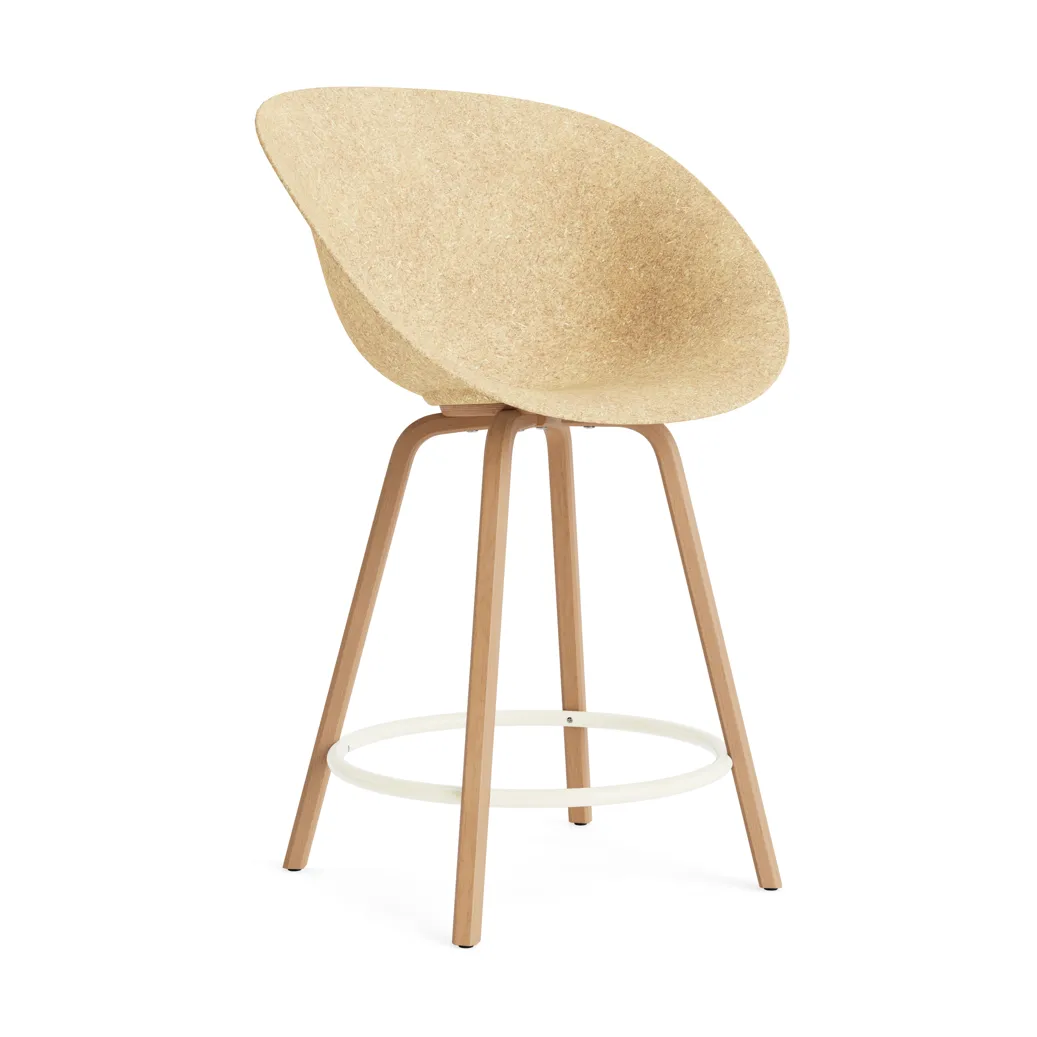 Mat bar chair 65 cm, Hemp-beech-cream steel Normann Copenhagen