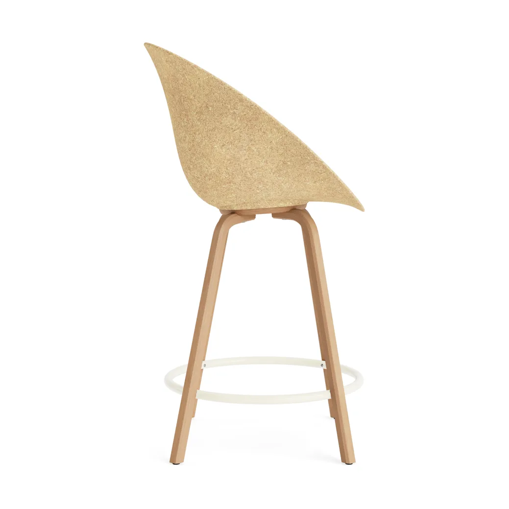 Mat bar chair 65 cm, Hemp-beech-cream steel Normann Copenhagen