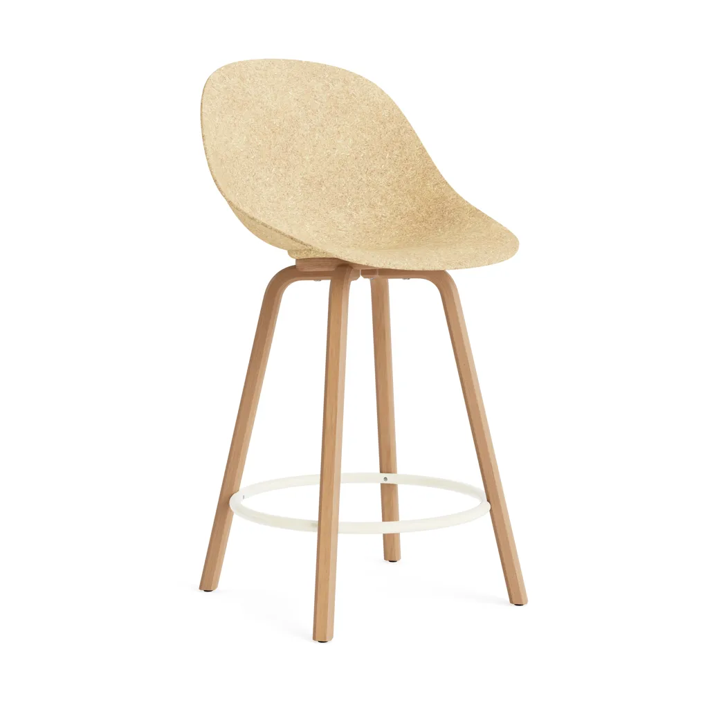Mat Bar Chair bar stool 65 cm, Hemp-beech-cream steel Normann Copenhagen