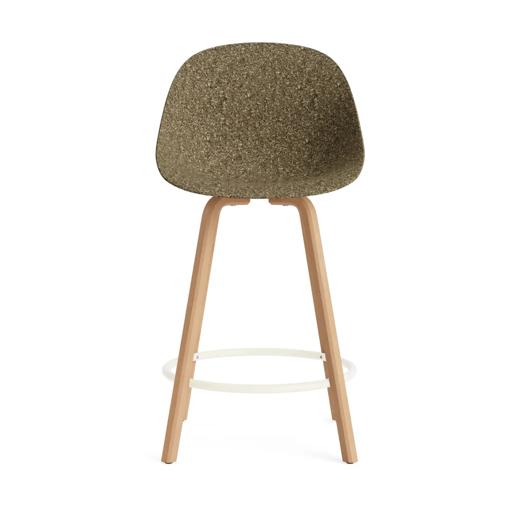 Mat Bar Chair bar stool 65 cm, Seaweed-beech-cream steel Normann Copenhagen
