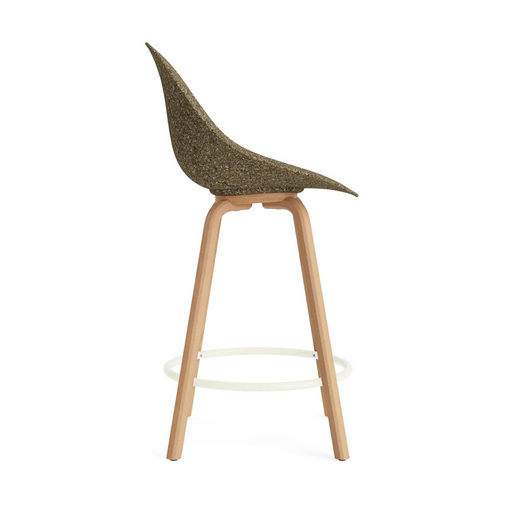 Mat Bar Chair bar stool 65 cm, Seaweed-beech-cream steel Normann Copenhagen