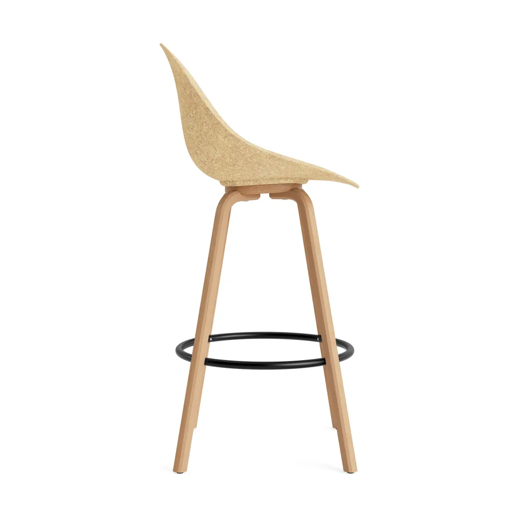 Mat Bar Chair bar stool 75 cm, Hemp-beech-black steel Normann Copenhagen