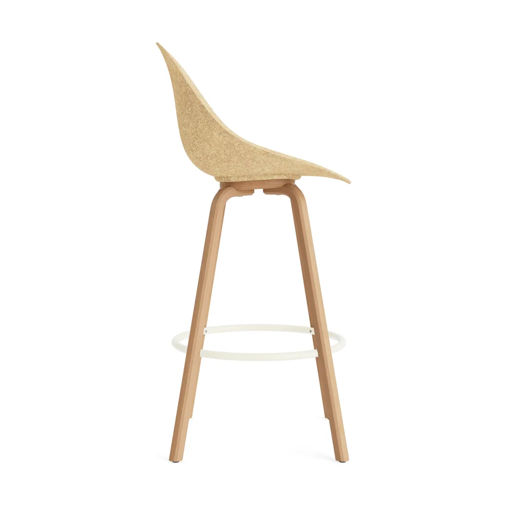 Mat Bar Chair bar stool 75 cm, Hemp-beech-cream steel Normann Copenhagen