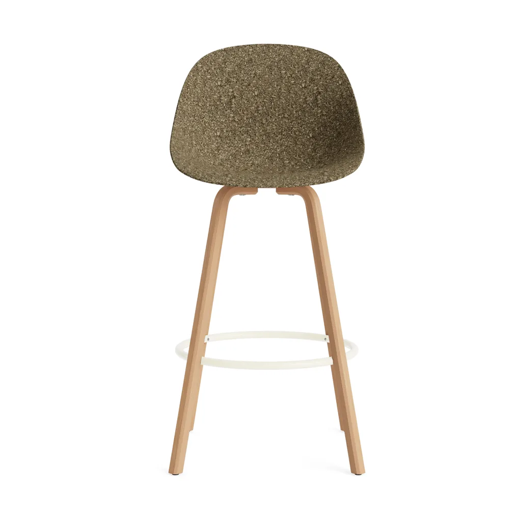 Mat Bar Chair bar stool 75 cm, Seaweed-beech-cream steel Normann Copenhagen