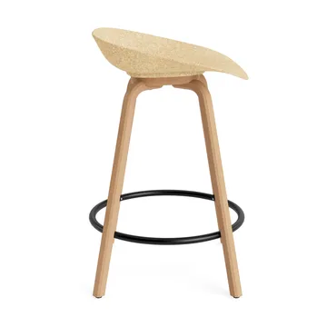 Mat Barstool 65 cm - Hemp-beech-black steel - Normann Copenhagen