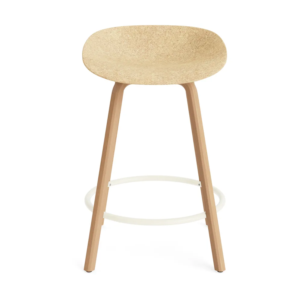 Mat Barstool 65 cm, Hemp-beech-cream steel Normann Copenhagen