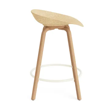Mat Barstool 65 cm - Hemp-beech-cream steel - Normann Copenhagen