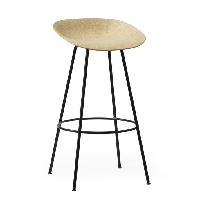 Mat Barstool 65 cm - Hemp-black steel - Normann Copenhagen