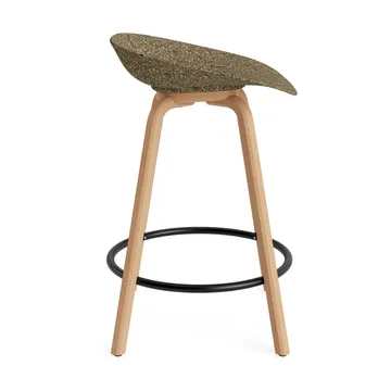 Mat Barstool 65 cm - Seaweed-beech-black steel - Normann Copenhagen