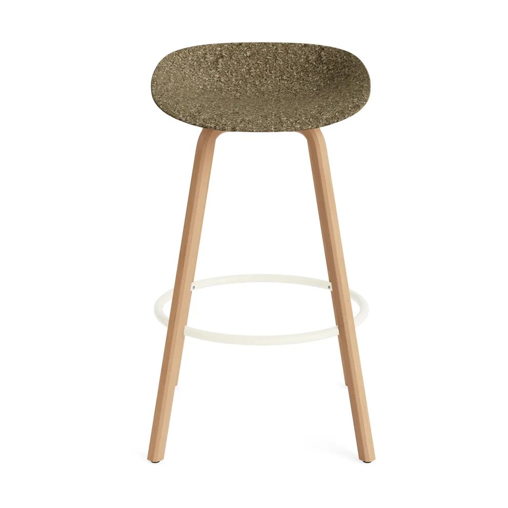 Mat Barstool 65 cm, Seaweed-beech-cream steel Normann Copenhagen