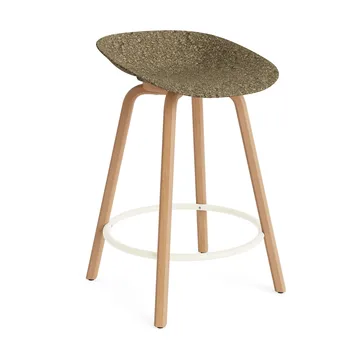 Mat Barstool 65 cm - Seaweed-beech-cream steel - Normann Copenhagen