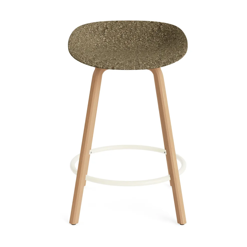 Mat Barstool 65 cm, Seaweed-beech-cream steel Normann Copenhagen