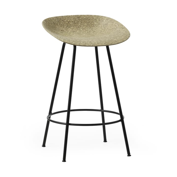 Mat Barstool 65 cm - Seaweed-black steel - Normann Copenhagen