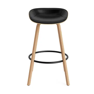 Mat Barstool barstool front-covered 75 cm - Ultra 41599-hemp-beech-black steel - Normann Copenhagen