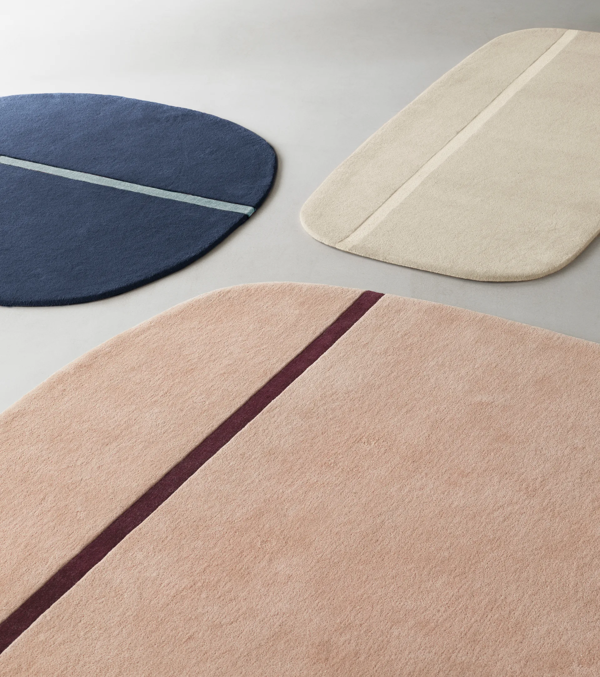 Oona rug 140x140 cm, Blue Normann Copenhagen