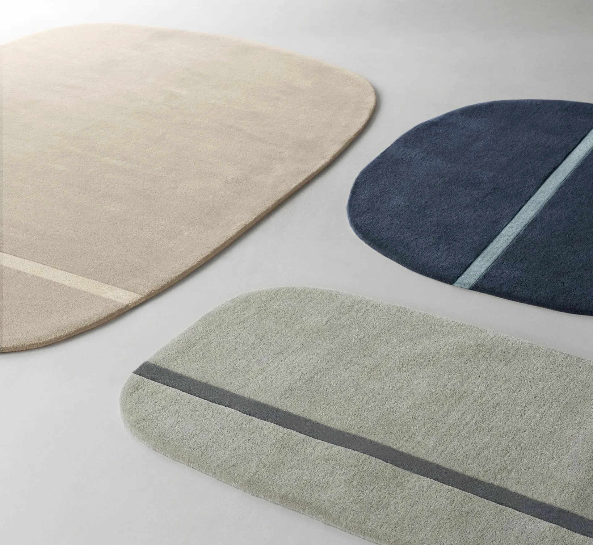 Oona rug 140x140 cm, Blue Normann Copenhagen