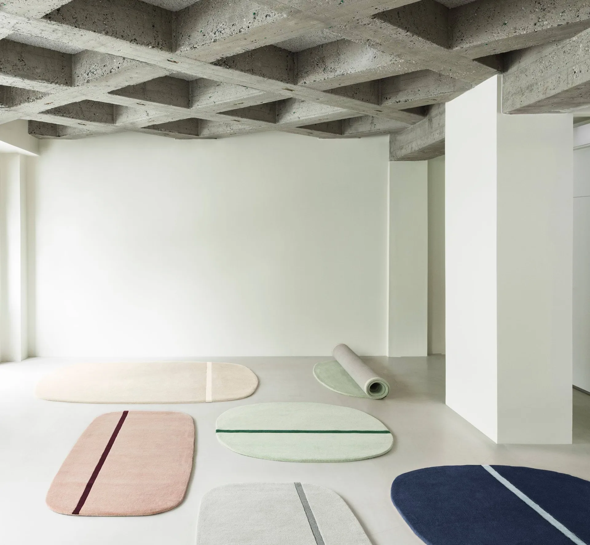 Oona rug 140x140 cm, Blue Normann Copenhagen