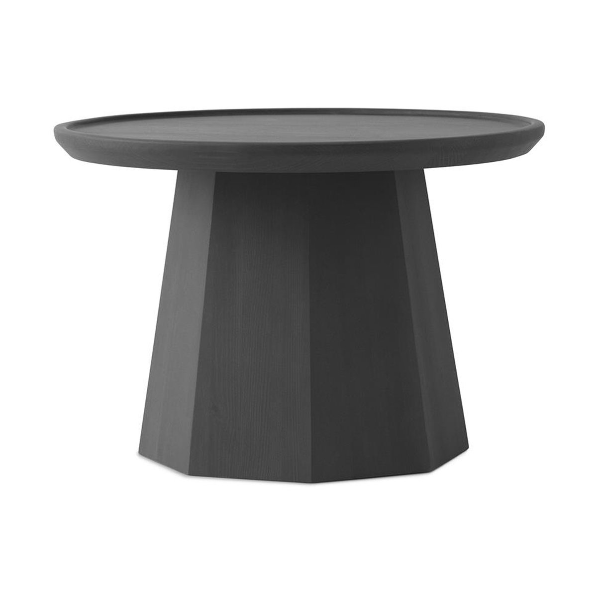 Normann Copenhagen Pine table large, side table o65 cm H:44.5 cm Dark Grey