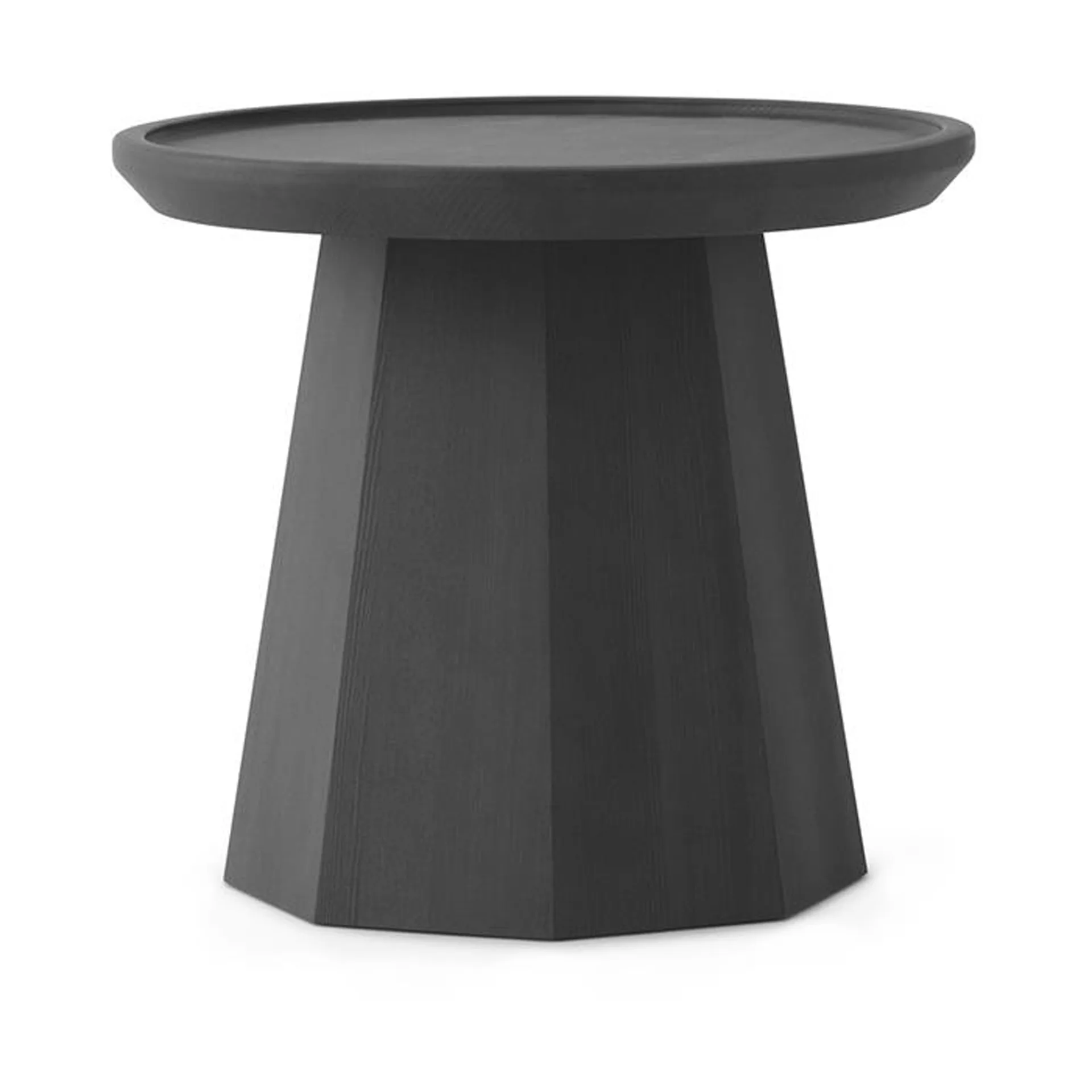 Pine table small, side table Ø45 cm H:40.6 cm, Dark Grey Normann Copenhagen