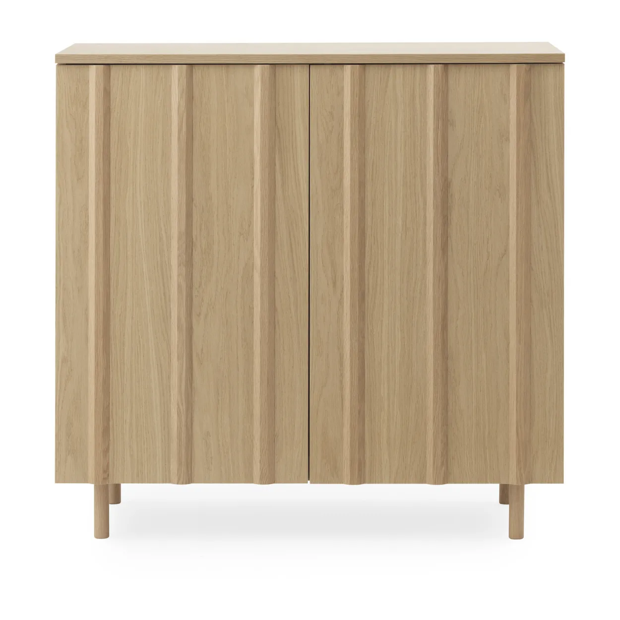 Normann Copenhagen Rib cabinet 96x98.5 cm Oak | Scandinavian Design | Display & glass cabinets | Brown