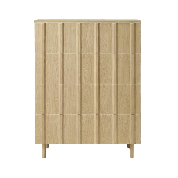 Normann Copenhagen Rib dresser 4 drawers Oak | Scandinavian Design | Dressers & sideboards | Beige