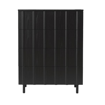 Rib dresser 4 drawers - Soft Black - Normann Copenhagen