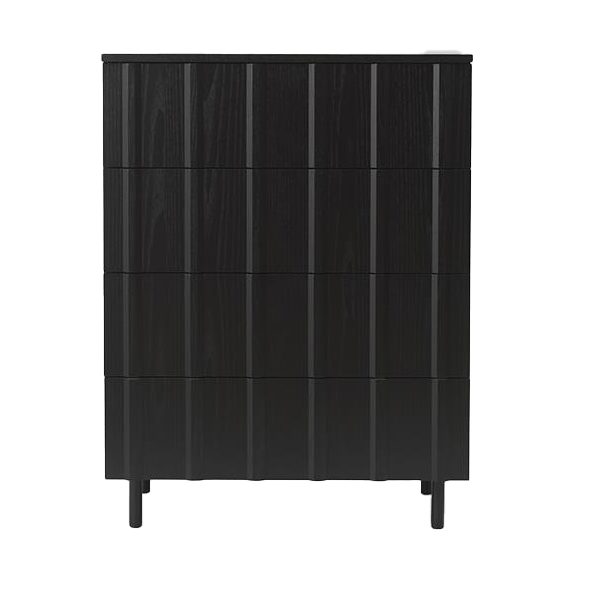 Normann Copenhagen Rib dresser 4 drawers Soft Black