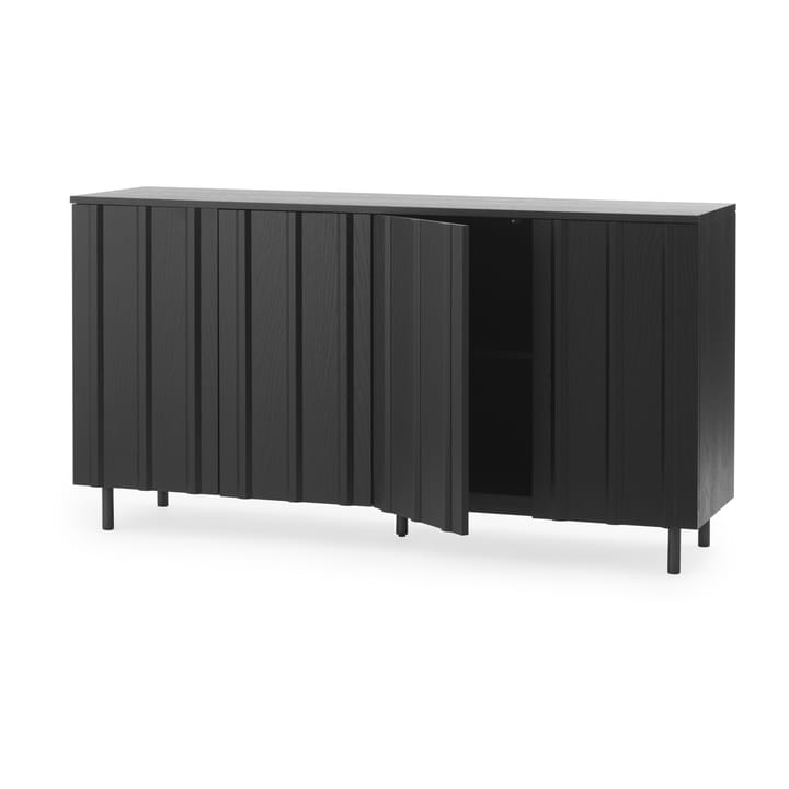 Rib sideboard 45x159 cm - Soft Black - Normann Copenhagen