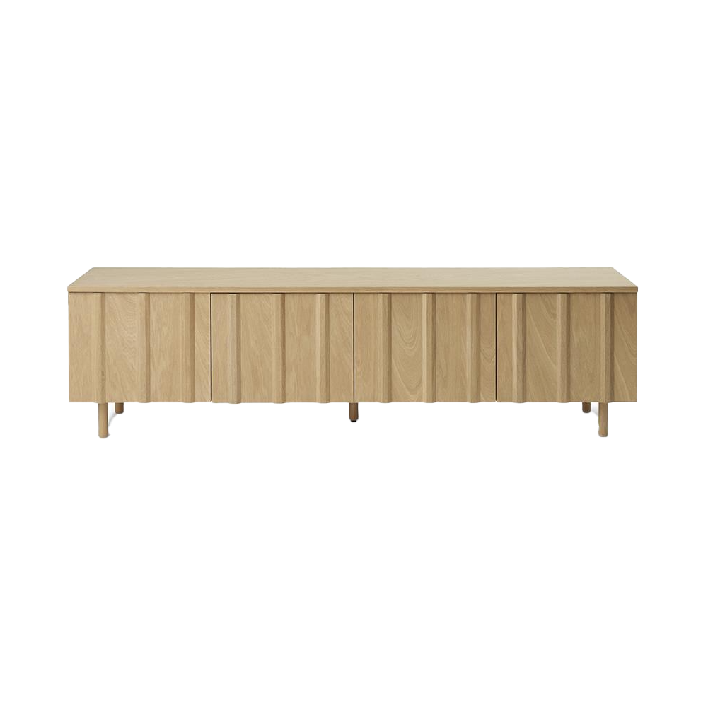 Normann Copenhagen Rib sideboard low Oak | Scandinavian Design | Dressers & sideboards | Beige