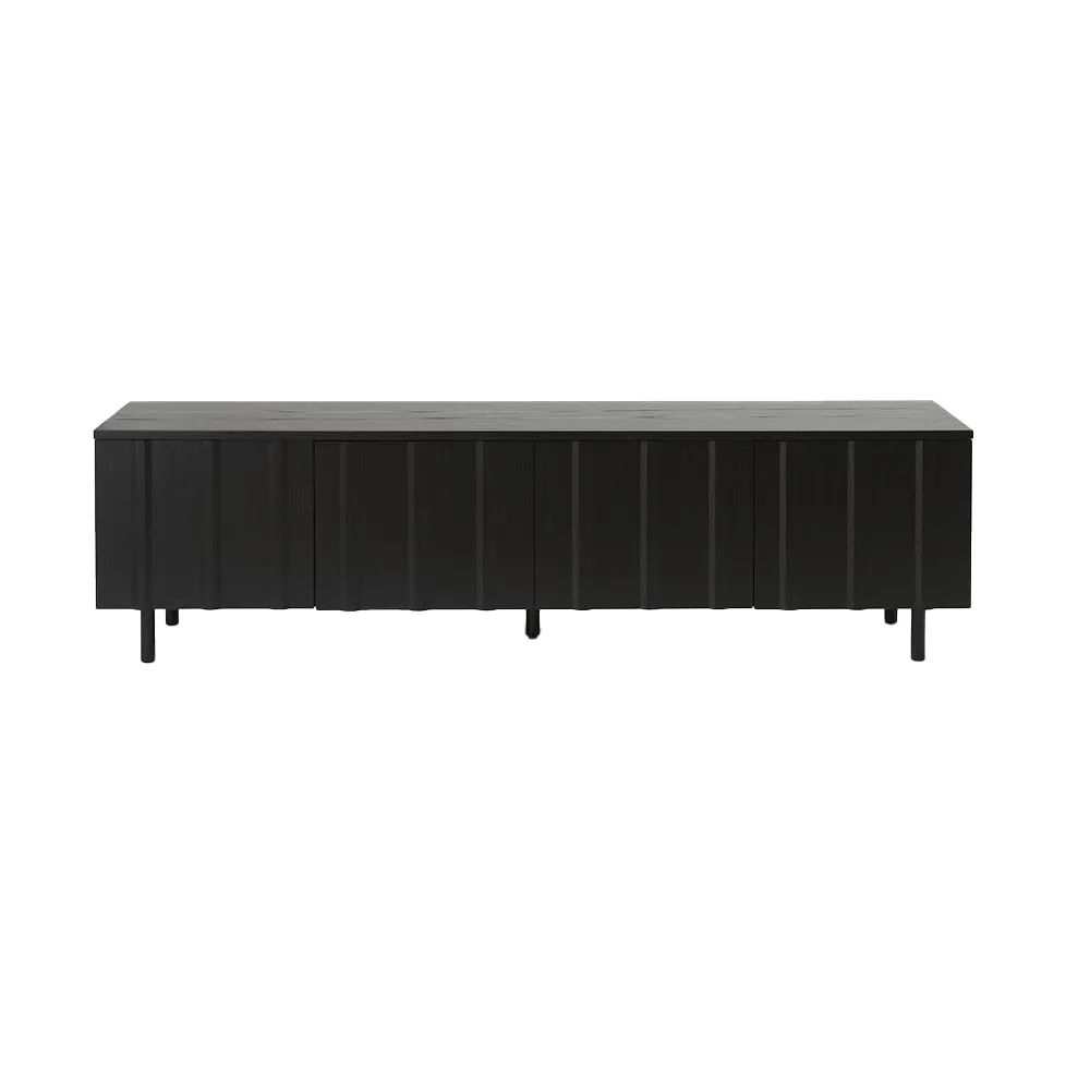 Rib sideboard low, Soft Black Normann Copenhagen