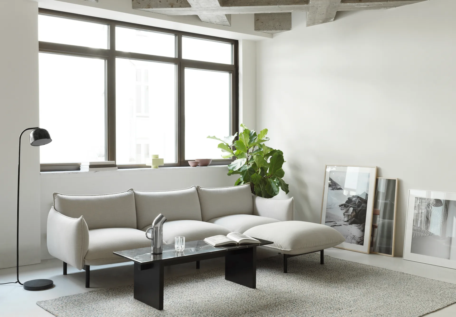 Solid Table coffee table 130x38.5x40 cm, Black Normann Copenhagen