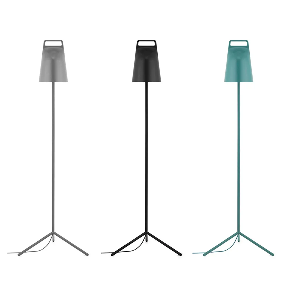 Stage floor lamp, Black, powder-coated steel Normann Copenhagen