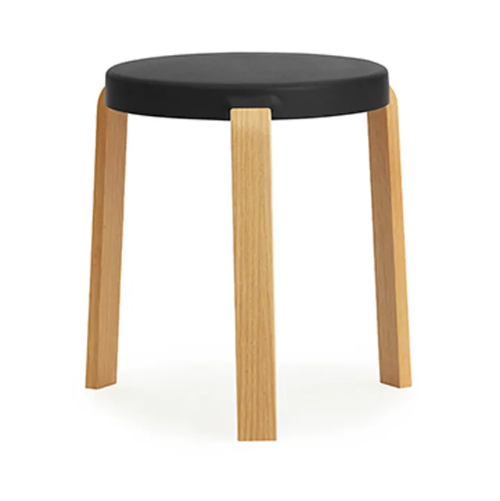 Tap round stool - Black-oak, Ø41x43 cm - Normann Copenhagen
