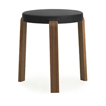 Tap stool - Black, walnut legs - Normann Copenhagen