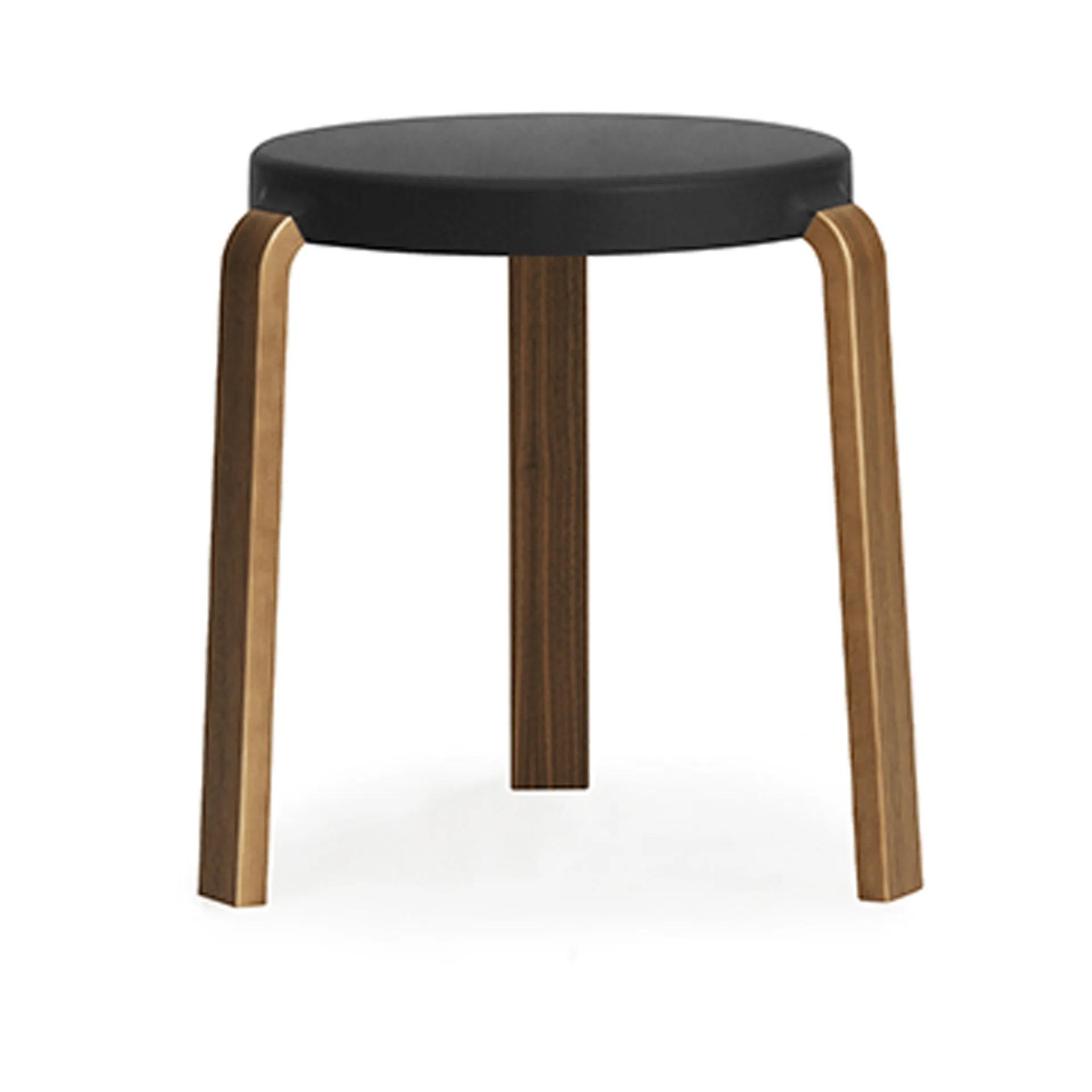 Tap stool, Black, walnut legs Normann Copenhagen