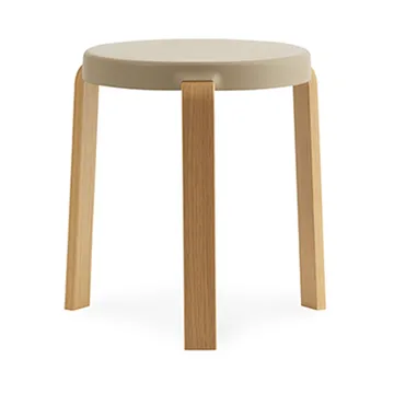 Tap stool - Sand, oak legs - Normann Copenhagen