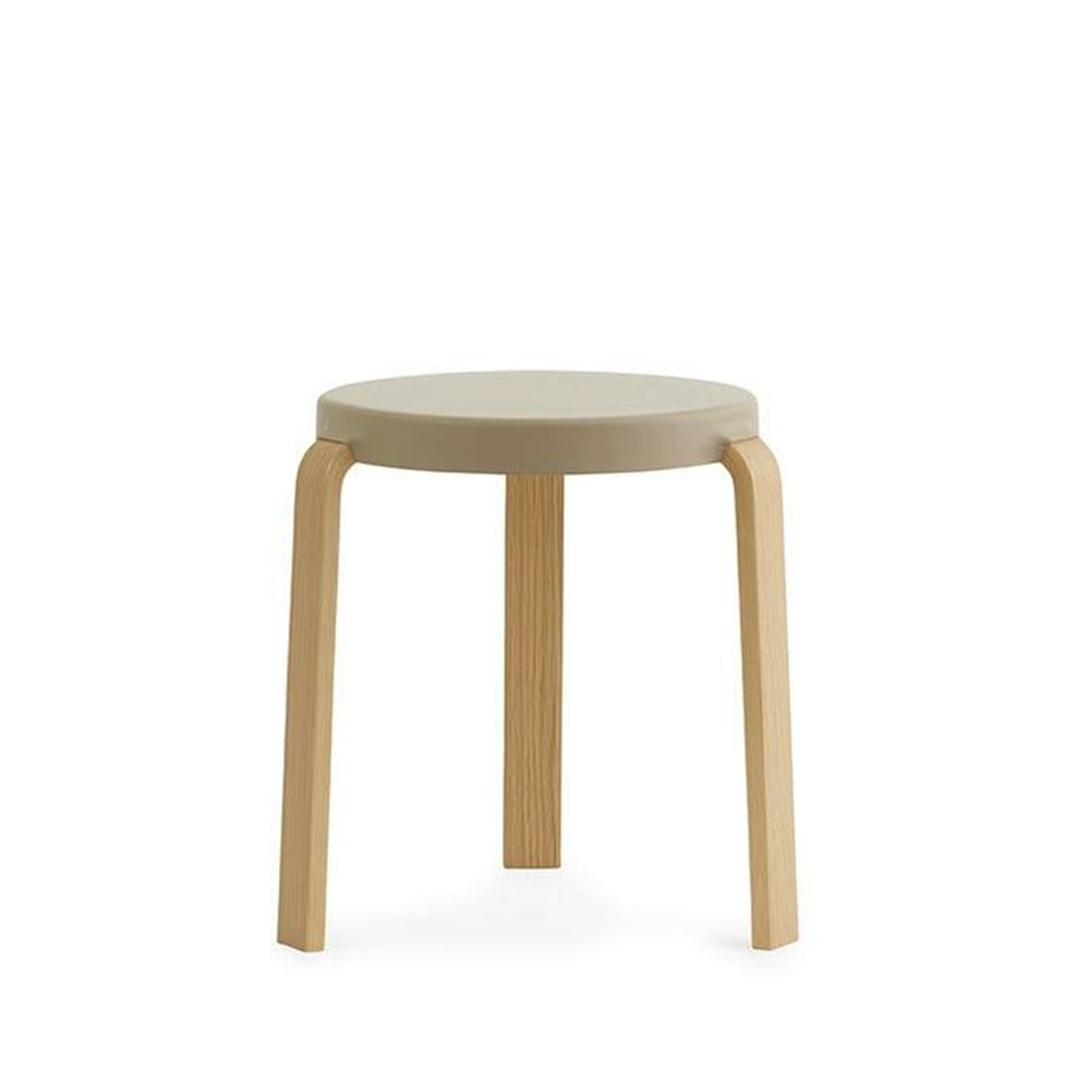 Normann Copenhagen Tap stool Sand, oak legs | Scandinavian Design | Stools | Beige