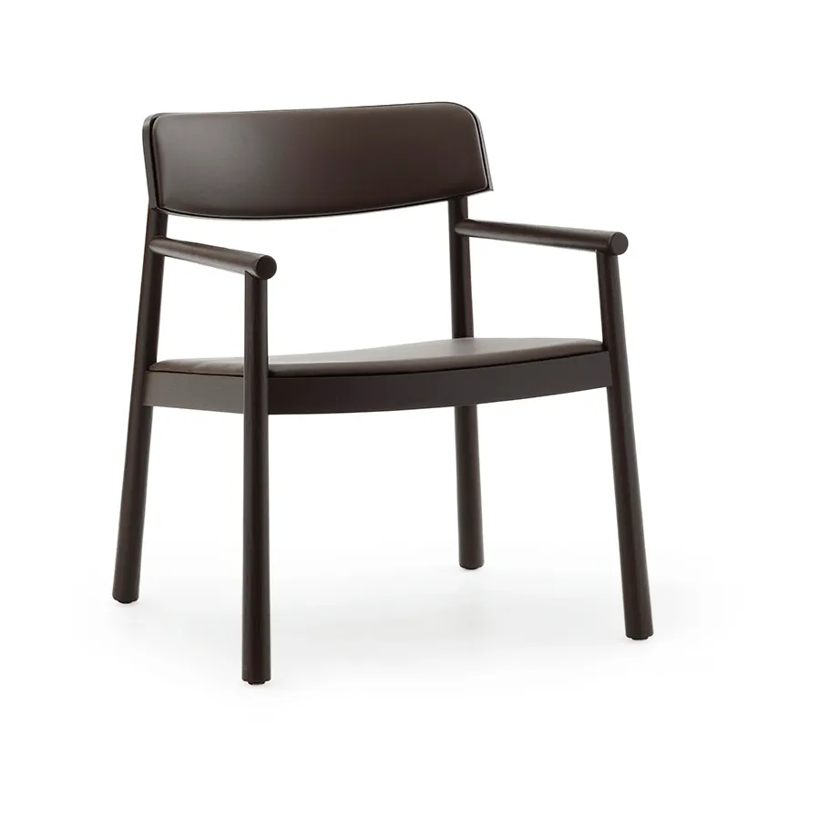 Normann Copenhagen Timb armchair Brown ash-Ultra Leather Chocolate