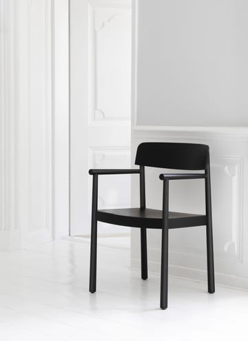 Timb armchair with cushion - Black/ Ultra Leather - Black - Normann Copenhagen