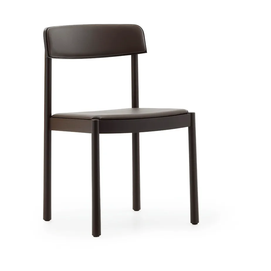 Normann Copenhagen Timb chair Brown ash-ultra leather chocolate