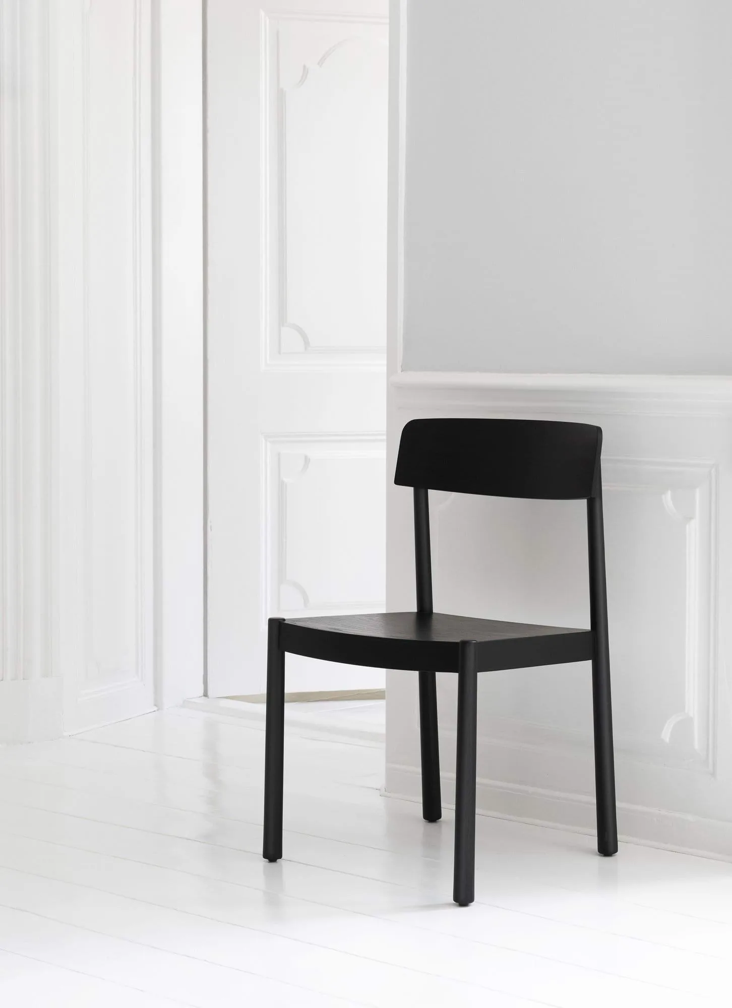 Timb chair with cushion, Black/ Ultra Leather - Black Normann Copenhagen